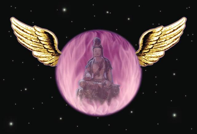 THE VIOLET FLAME GOLDEN WINGS AND GUAN YIN